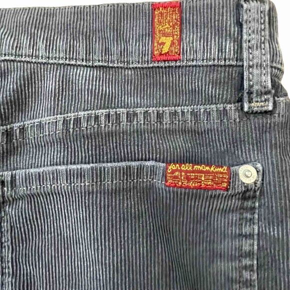 7 for all mankind ~ 5 pocket Grey Corduroy Skirt ~ size 31 - Picture 4 of 10